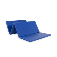 Klappbare blaue Gymnastikmatte und Turnreck, ideal für Jungen und sportliche Aktivitäten, geeignet für Indoor und Outdoor.